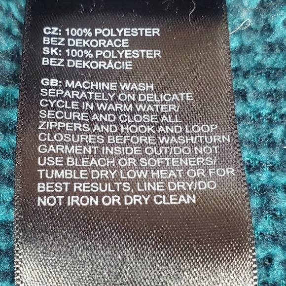 The North Face Osito 2 Fleece Jacket Womens Small Teal Fleece Full Zip Cozy Warm - Picture 10 of 14